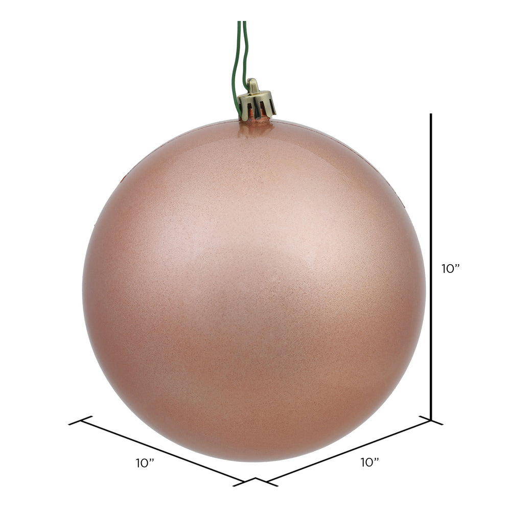 Vickerman 10" Rose Gold Candy Ball Ornament