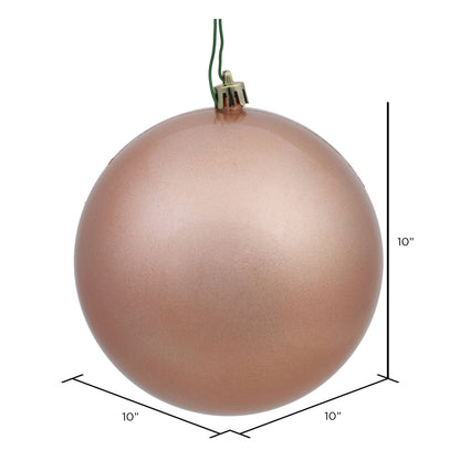 Vickerman 10" Rose Gold Candy Ball Ornament