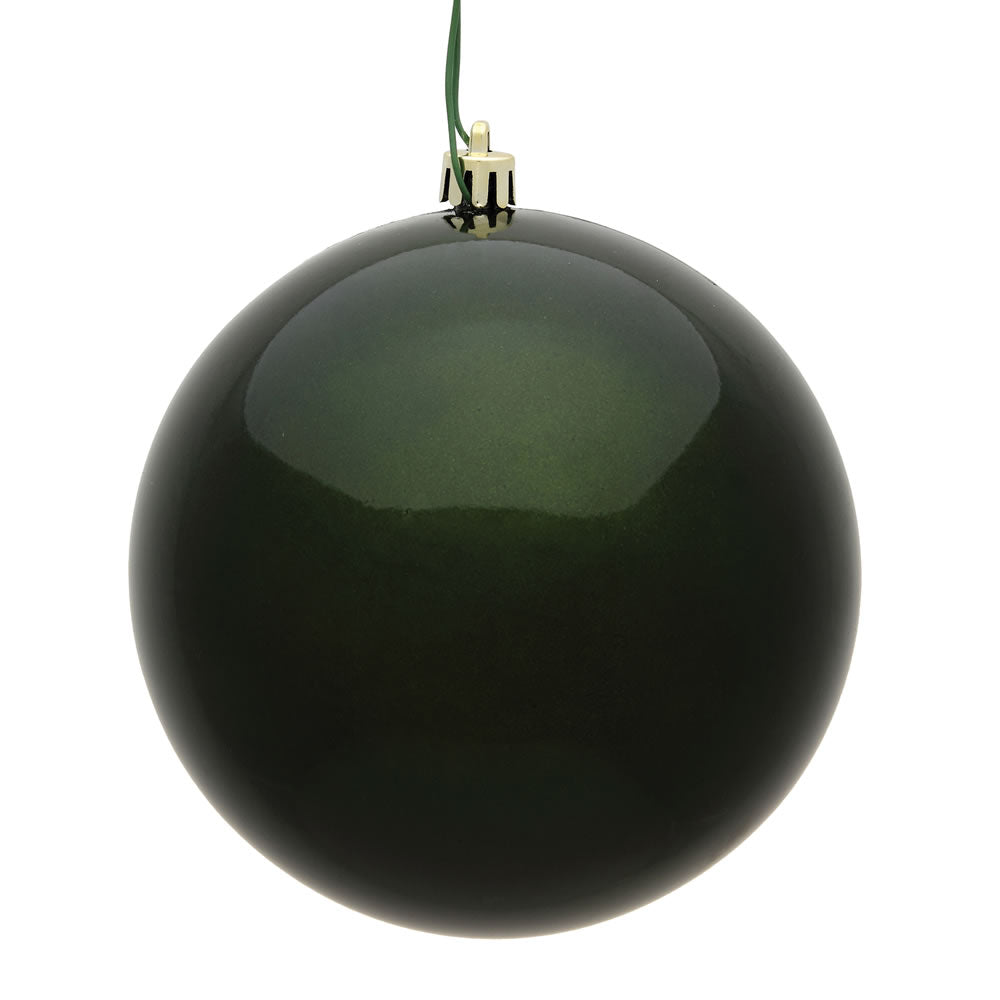 Vickerman 6" Moss Green Candy Ball Ornament 4 per Bag