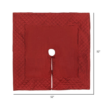 Vickerman 52" Burgundy Quilt Stitch Jewel Christmas Tree skirt