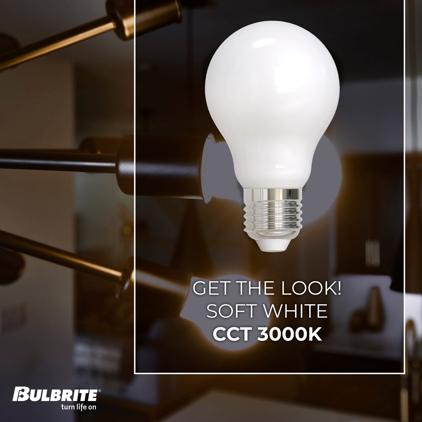 Bulbrite 774263 LED Filament 9 Watt Dimmable A19 Light Bulb with Frost Finish and Medium Screw E26 Base - 3000K(Soft White Light), 800 Lumens