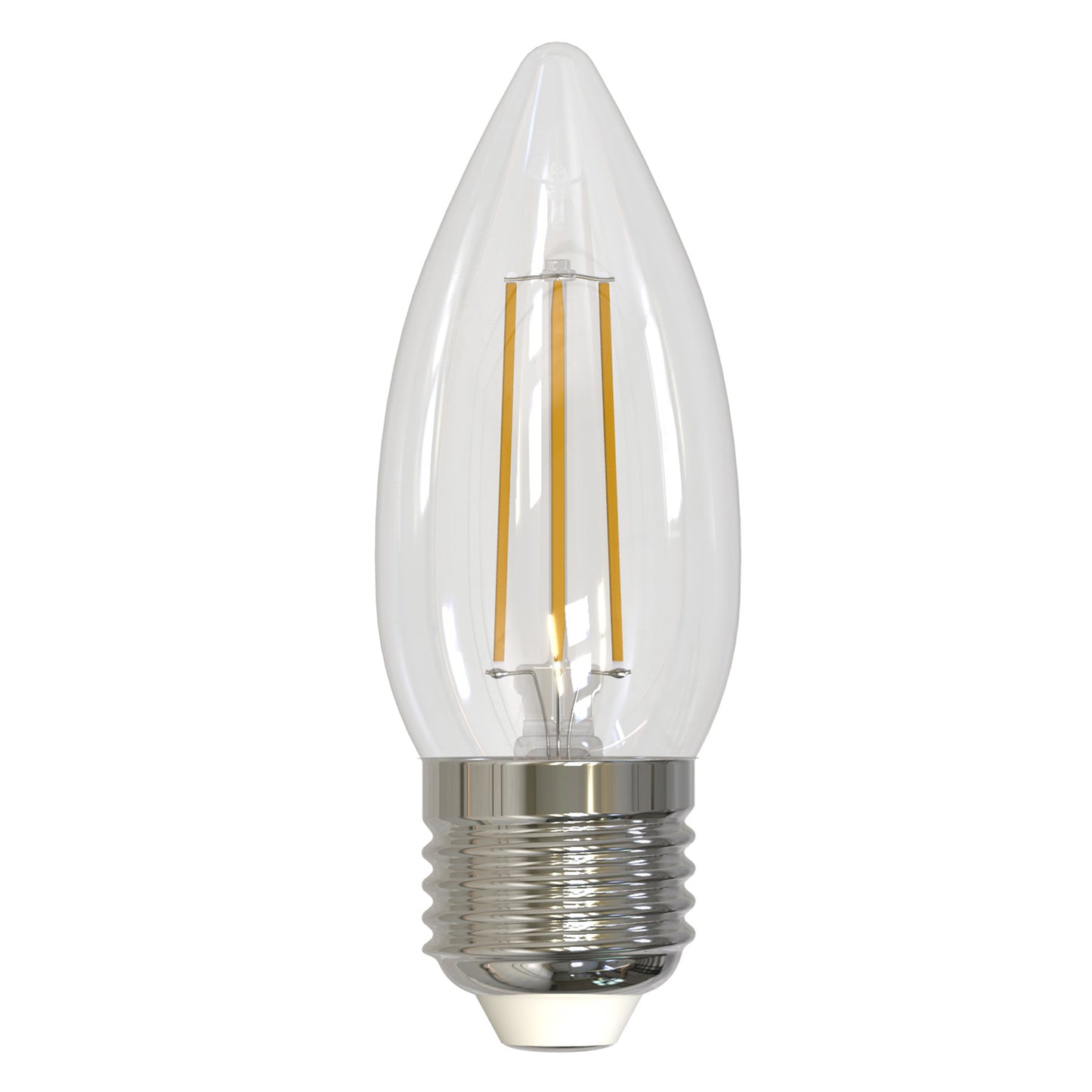 BULBRITE LED B11 MEDIUM SCREW (E26) 4W DIMMABLE FILAMENT LIGHT BULB 2700K/WARM WHITE 40W INCANDESCENT EQUIVALENT