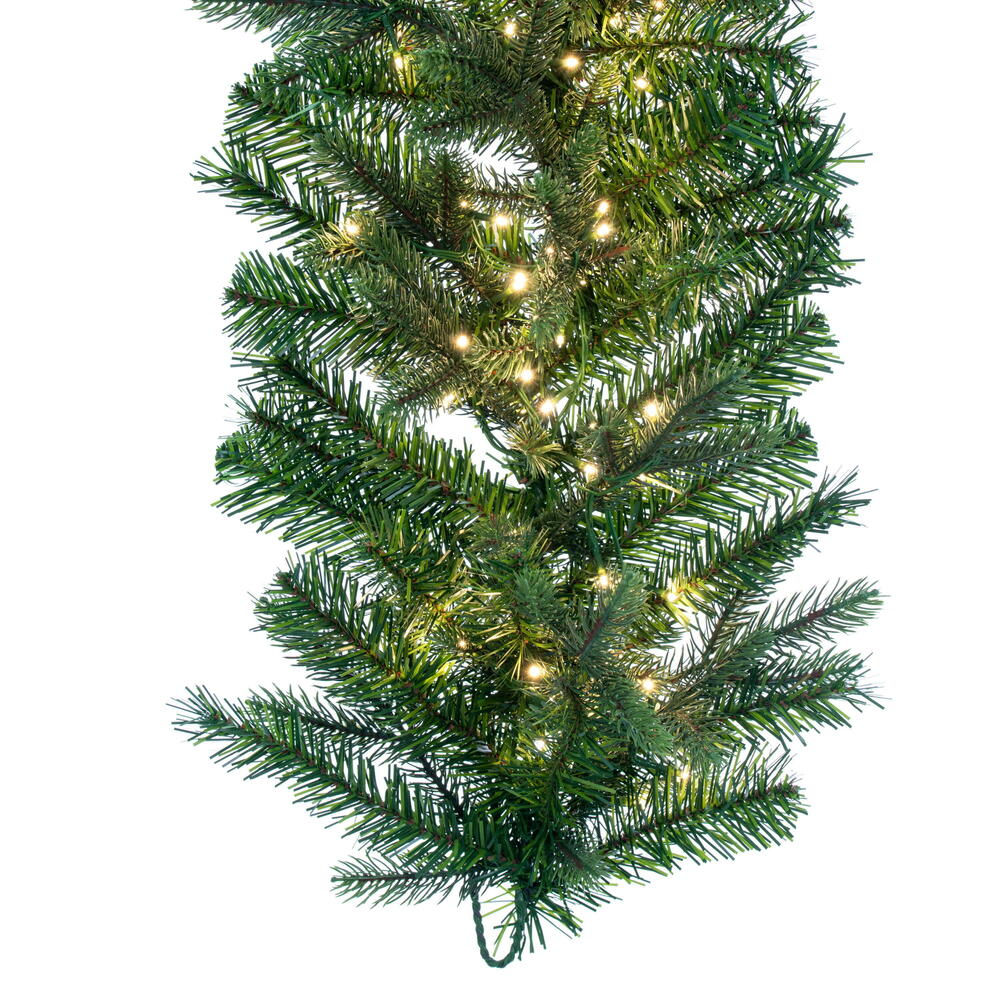 Vickerman 9' x 14" Douglas Fir Artificial Pre-Lit Garland with Warm White LED Lights.