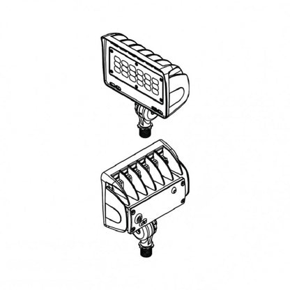 Westgate LED Architectural Flood Lights LF4 Series 120V-277V, Outdoor Lighting, 30W, 4050 Lumens, 5000K, Bronze 0~10V Dimmable