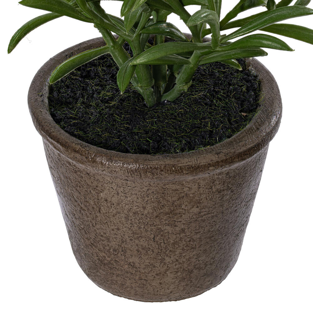 Vickerman 7" Artificial Green Potted Plant Assortment Set of 3