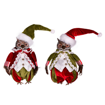 Vickerman 7.5" Candy Wonderland Collection Owl Crhistmas Ornament Assortment Pack of 2