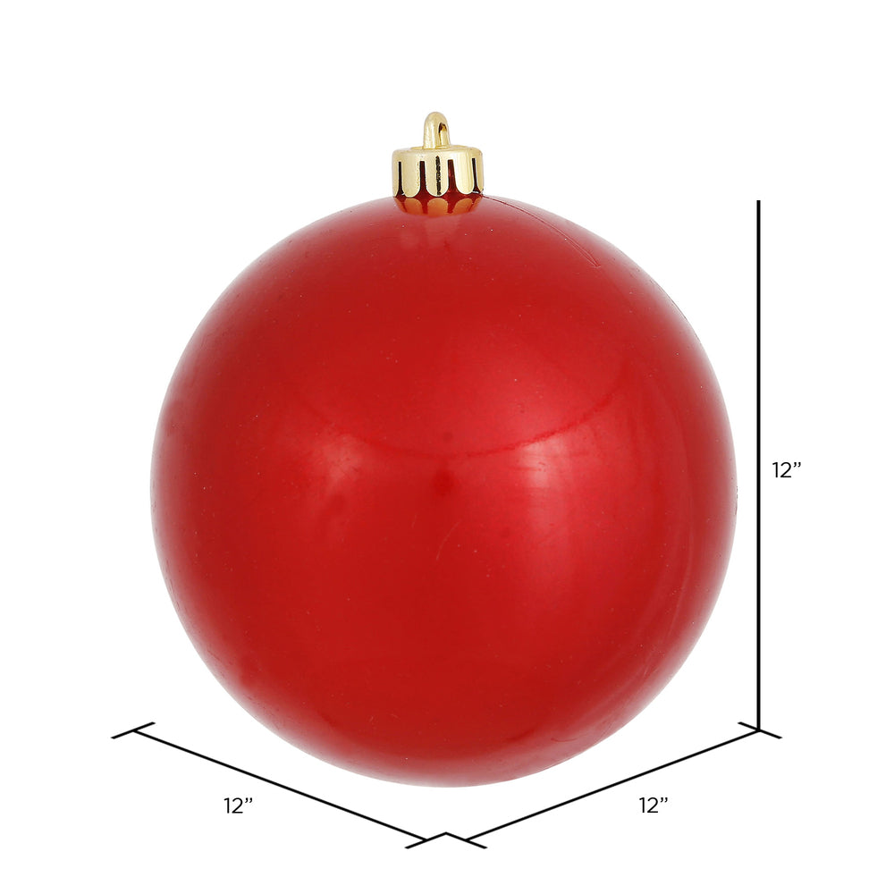 Vickerman 12" Red Candy Ball Ornament