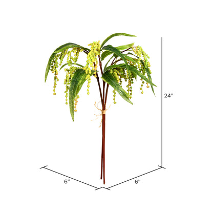 Vickerman 24" Artificial Green Plant Bundle.