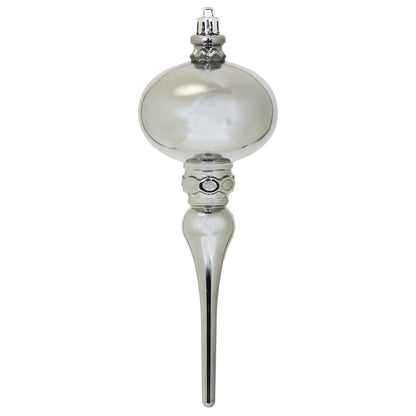 Vickerman 8" x 2.75" Limestone Shiny Finial 3/Bg