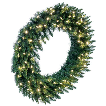 Vickerman 36" Camdon Fir Artificial Christmas Wreath with Warm White LED Mini Lights