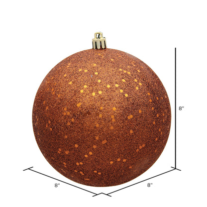 Vickerman 8" Copper Sequin Ball Ornament