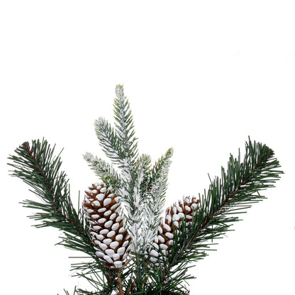 Vickerman 6' x 14" Frosted Berry Mixed Pine Cone Artificial Unlit Garland.