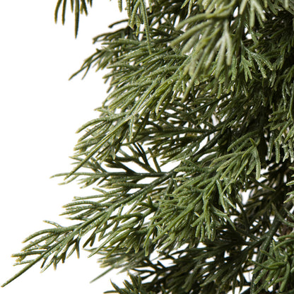 Vickerman 24" Artificial Green Cypress Wreath