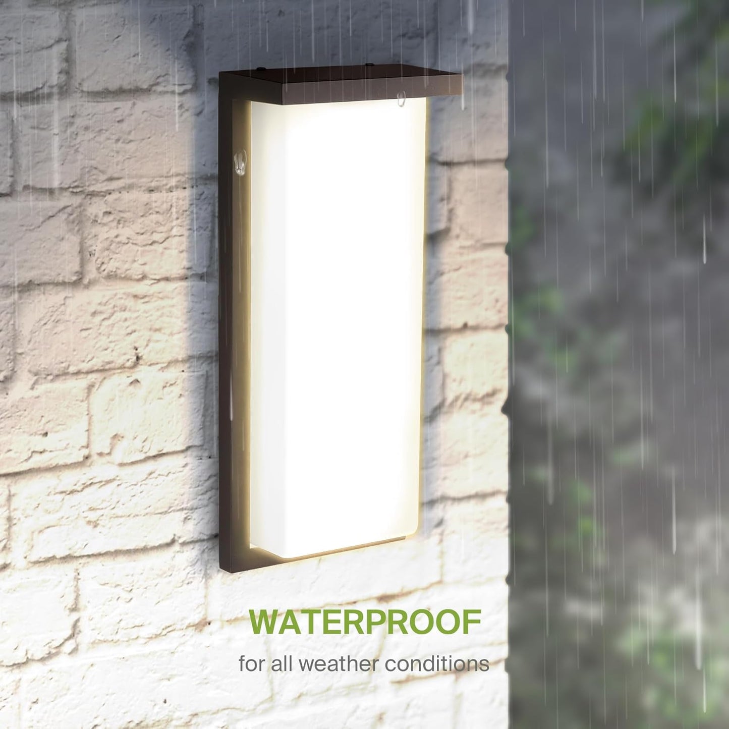 ASD Lighting LED Outdoor Wall Sconce 14" 20W CCT Selectable 3000/4000/5000K Dimmable Oil Rubbed Bronze ETL