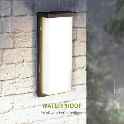 ASD Lighting LED Outdoor Wall Sconce 14" 20W CCT Selectable 3000/4000/5000K Dimmable Oil Rubbed Bronze ETL