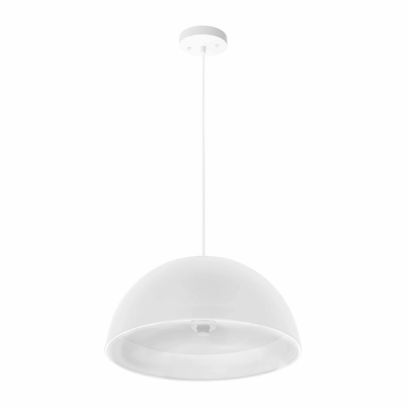 Westgate 12In Integrated LED Modern Dome Pendant 25W 1300 Lumens C90 5Cct 27/30/35/40/50K White, Residential Lighting, 15W, 1300 Lumens, 27K/30K/35K/40K/50K, White Finish, TRIAC