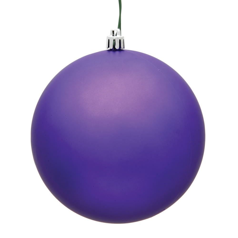 Vickerman 4.75" Purple Matte Ball Ornament 4 per Bag