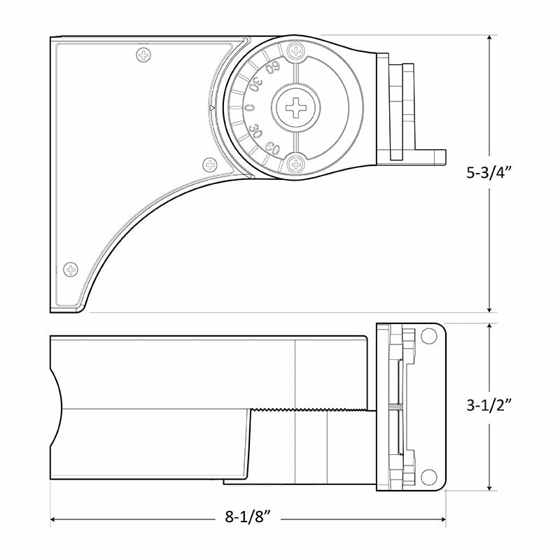 Westgate Adjustable Straight Arm For Lfx & Lfxpro & LF4Pro Series , Outdoor Lighting, White Finish