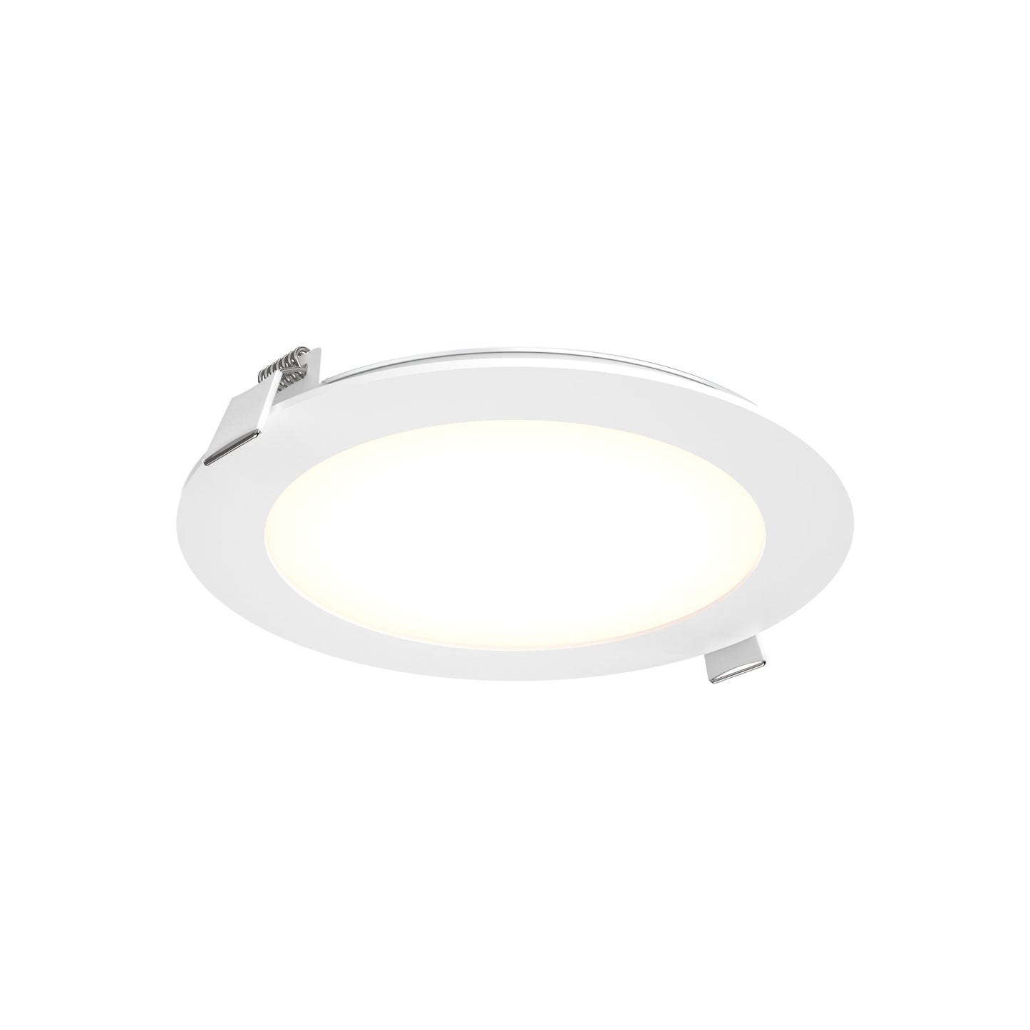 DALS 6 Inch Round Recessed Panel Light with Junction Box/Driver | 3000k Warm White | 11W, 800 Lumens | 360° Wide Spread | Dimmable Pot Light | Damp Rated | ETL Certified | White