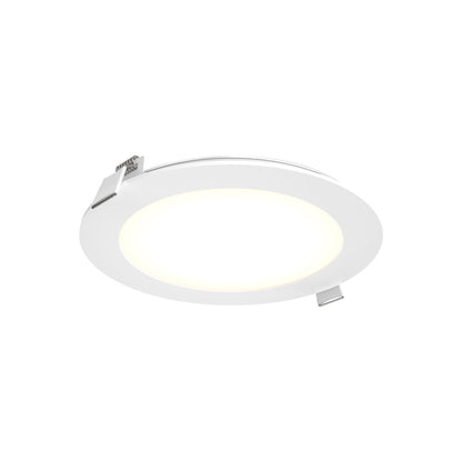 DALS 6 Inch Round Recessed Panel Light with Junction Box/Driver | 3000k Warm White | 11W, 800 Lumens | 360° Wide Spread | Dimmable Pot Light | Damp Rated | ETL Certified | White