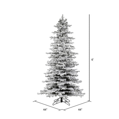 Vickerman 6' x 44" Flocked Tilden Spruce Artificial Christmas Tree Unlit