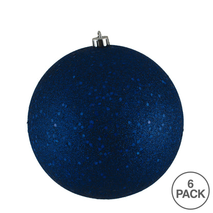 Vickerman 4" Sea Blue Sequin Ball Ornament 6 per Bag