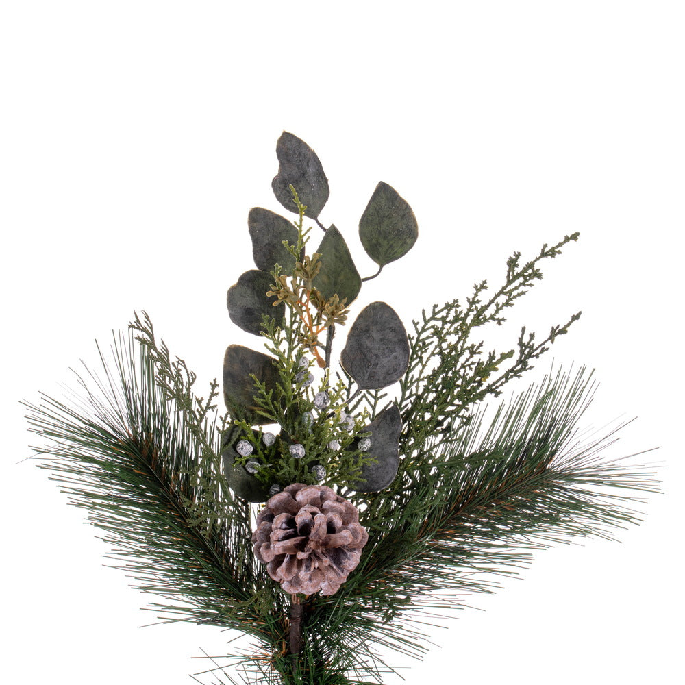 Vickerman 30" Artificial Long Leaf Pine with Seeded Cedar Eucalyptus Foliage and Pinecones Wreath