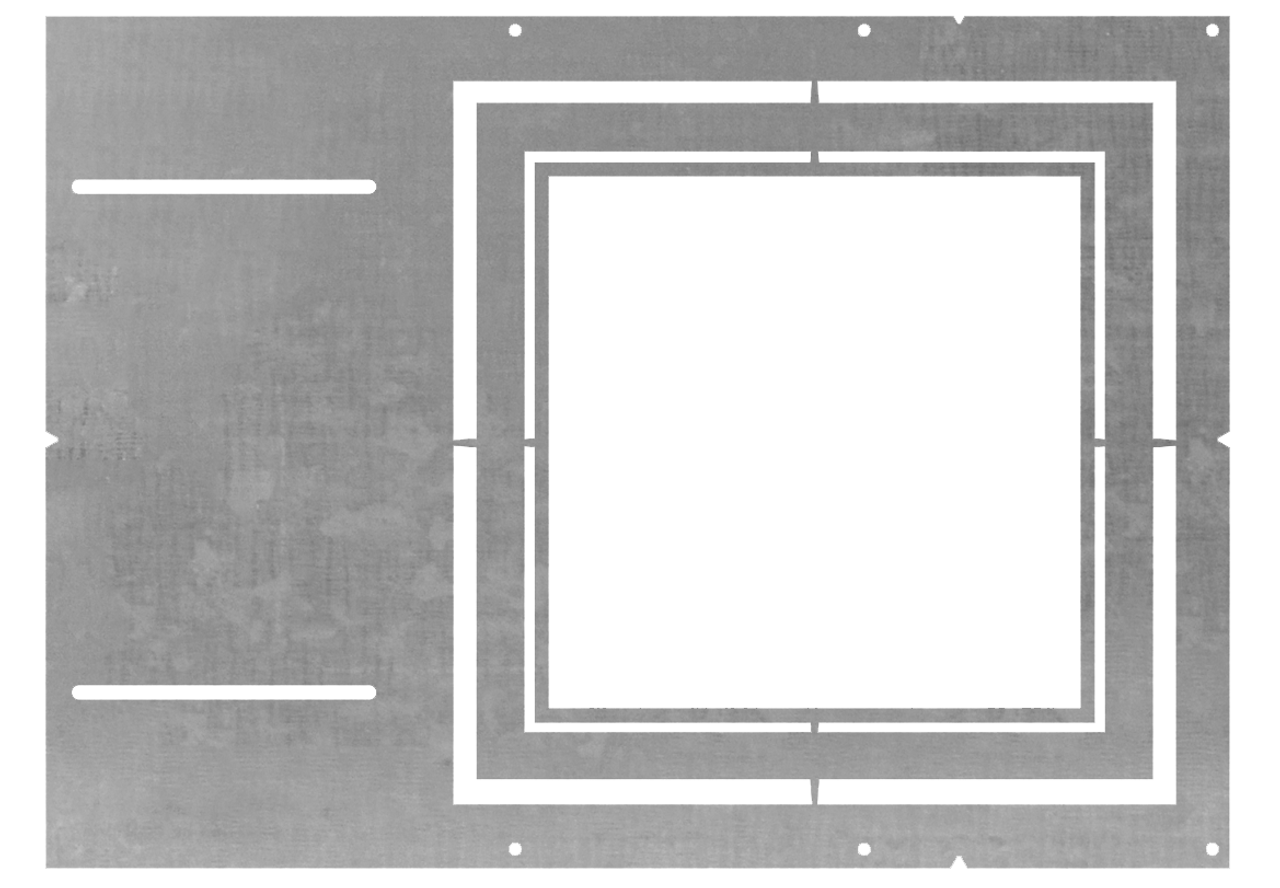 ASD Lighting New Construction Flat Mounting Plate with an Asymmetric Square holes 8-10-12inch 6pack