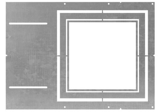 ASD Lighting New Construction Flat Mounting Plate with an Asymmetric Square holes 8-10-12inch 6pack