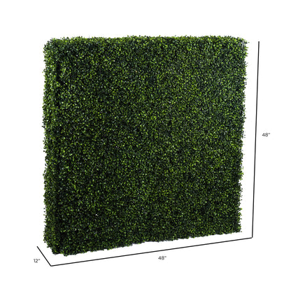 Vickerman 48" x 12" x 48" Artificial Boxwood Hedge.