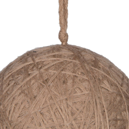 Vickerman 4" Natural Wool String Wrapped Ball Ornament 4 per bag.