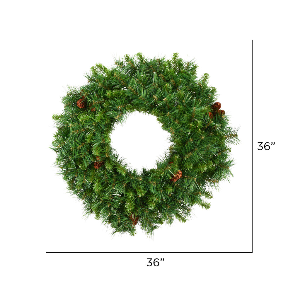 Vickerman 36" Cheyenne Pine Artificial Christmas Wreath Unlit