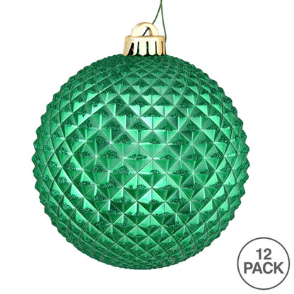 Vickerman 2.75" Seafoam Green Durian Glitter Ball Ornament 12 per Bag