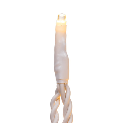Vickerman 144 Warm White LED Cluster Light Set 24' Christmas Light Set White Wire