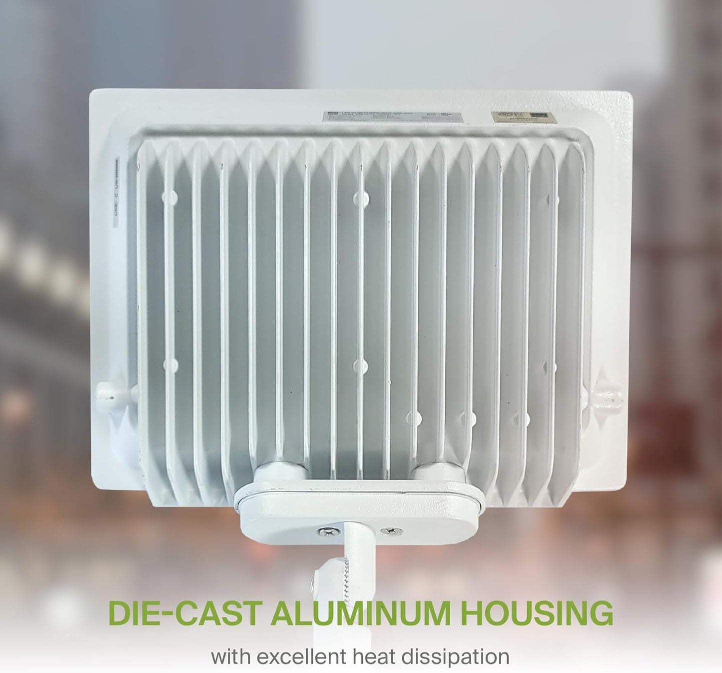 ASD Lighting LED SLIM Floodlight with arm 50W 3000K White UL