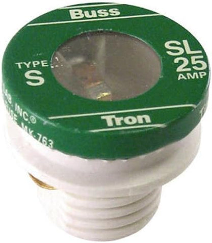 Sunlite 37210 Green Rejection Fits Fuse Block, 25-AMP, 125 Volts, Screw-In Body, Series-S, UL Listed, 4-Pack