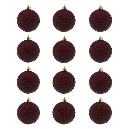 Vickerman 2.75" Wine Durian Glitter Ball Ornament 12 per Bag