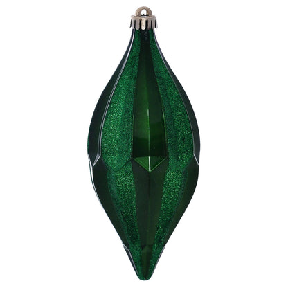 Vickerman 10" Green Candy Glitter Shuttle Christmas Ornament Pack of 2