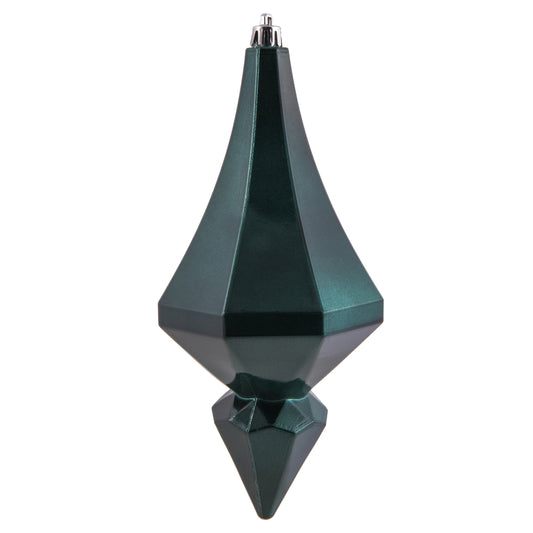 Vickerman 8" Sea Blue Candy Finish Diamond Finial Ornament Pack of 2