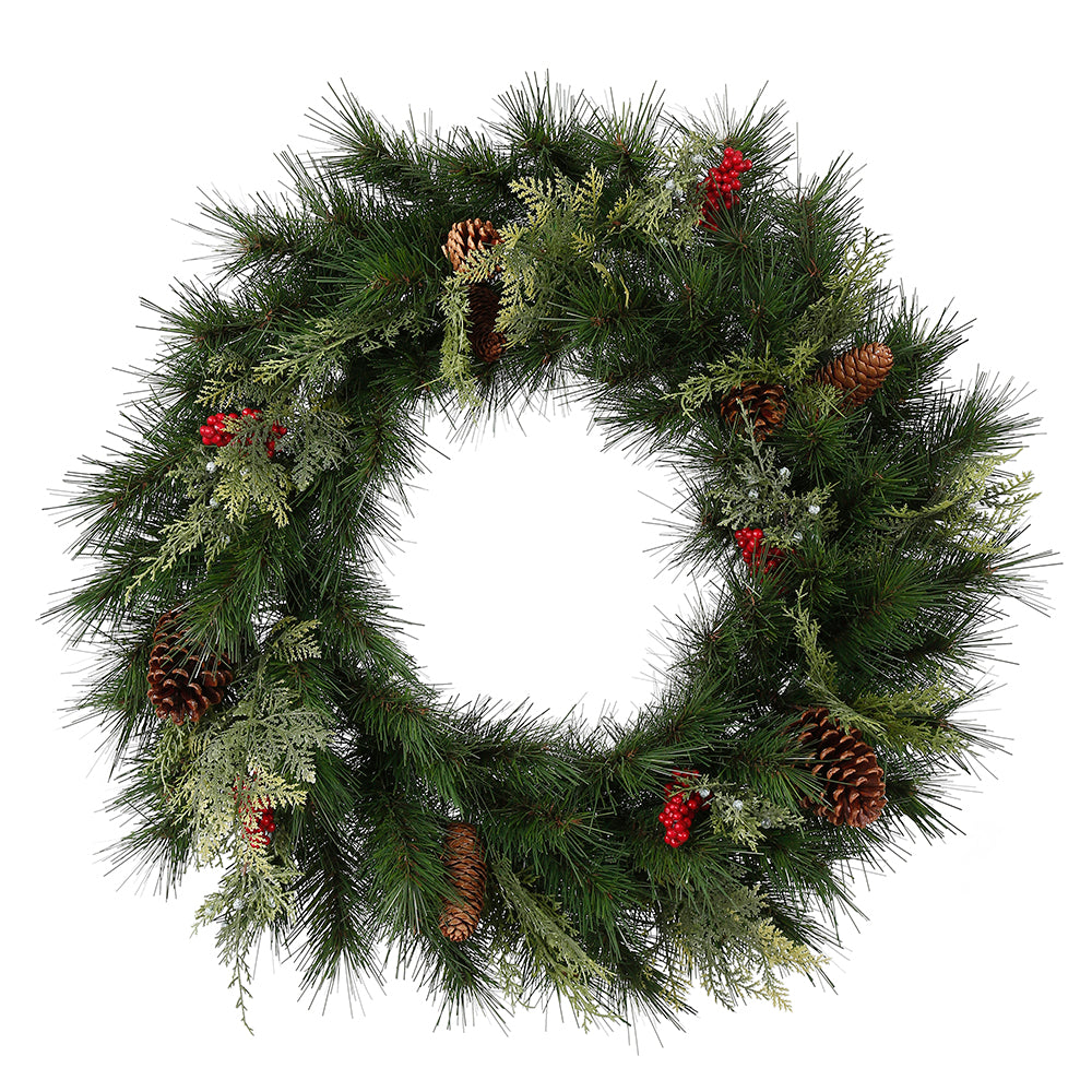 Vickerman 24" Grove Mixed Pine Artificial Christmas Wreath Unlit