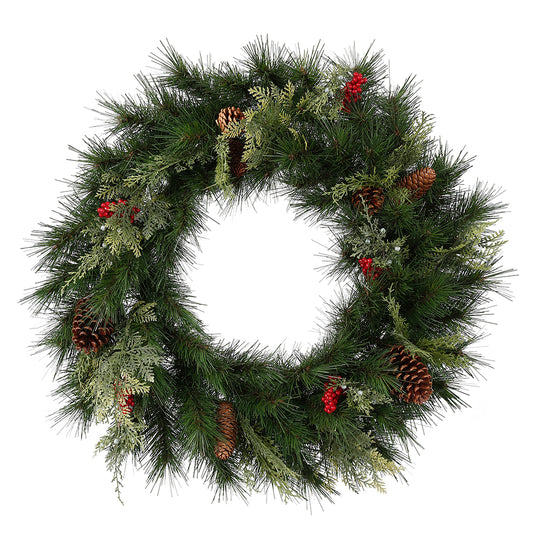 Vickerman 24" Grove Mixed Pine Artificial Christmas Wreath Unlit