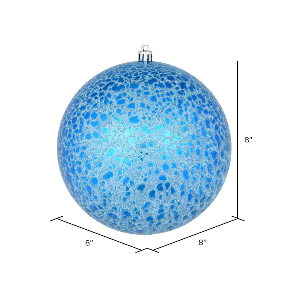 Vickerman 8" Blue Crackle Ball Ornament