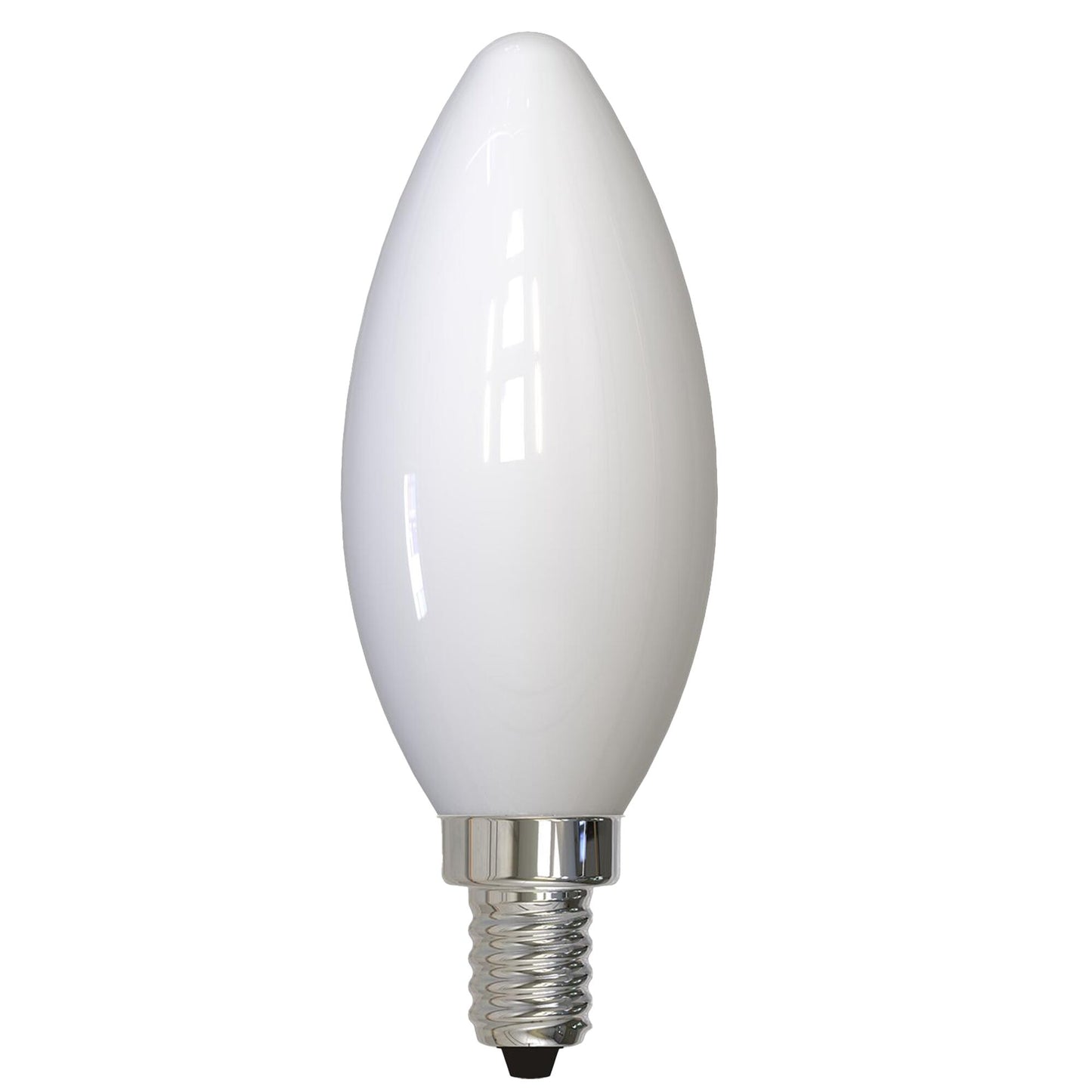 Bulbrite LED Filament 5 Watt Dimmable B11 Light Bulb with Milky finish  and Candelabra (E12) Base - 3000K Soft White Light, 500 Lumens
