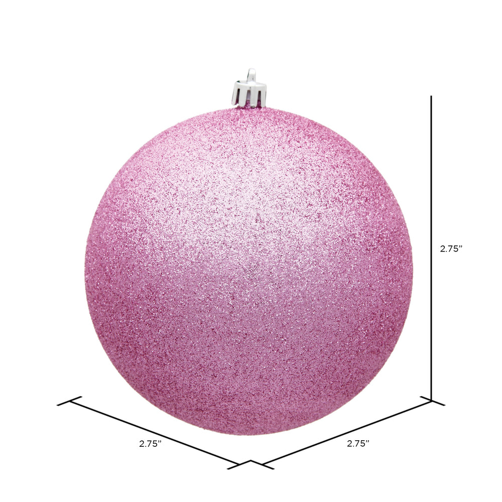 Vickerman 2.75" Pink Glitter Ball Ornament 12 per Bag
