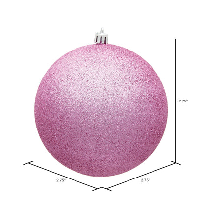 Vickerman 2.75" Pink Glitter Ball Ornament 12 per Bag