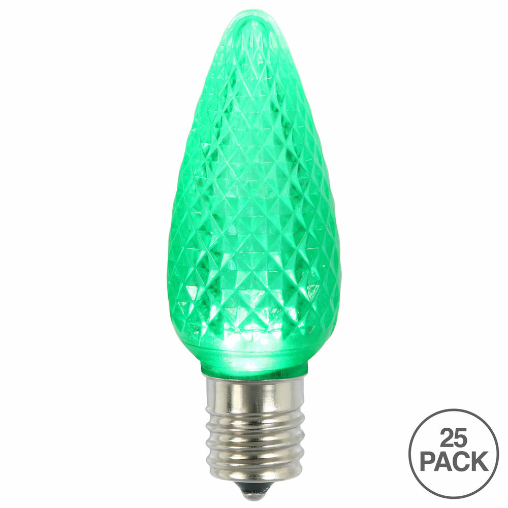 Vickerman C9 LED Green Faceted Twinkle  Replacement Bulb bag of 25