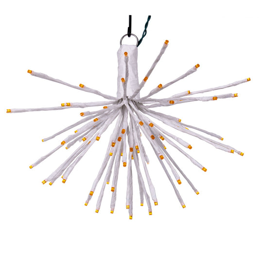 Vickerman 80Lt x 16" White Starburst Orange 5mm LED Lights.