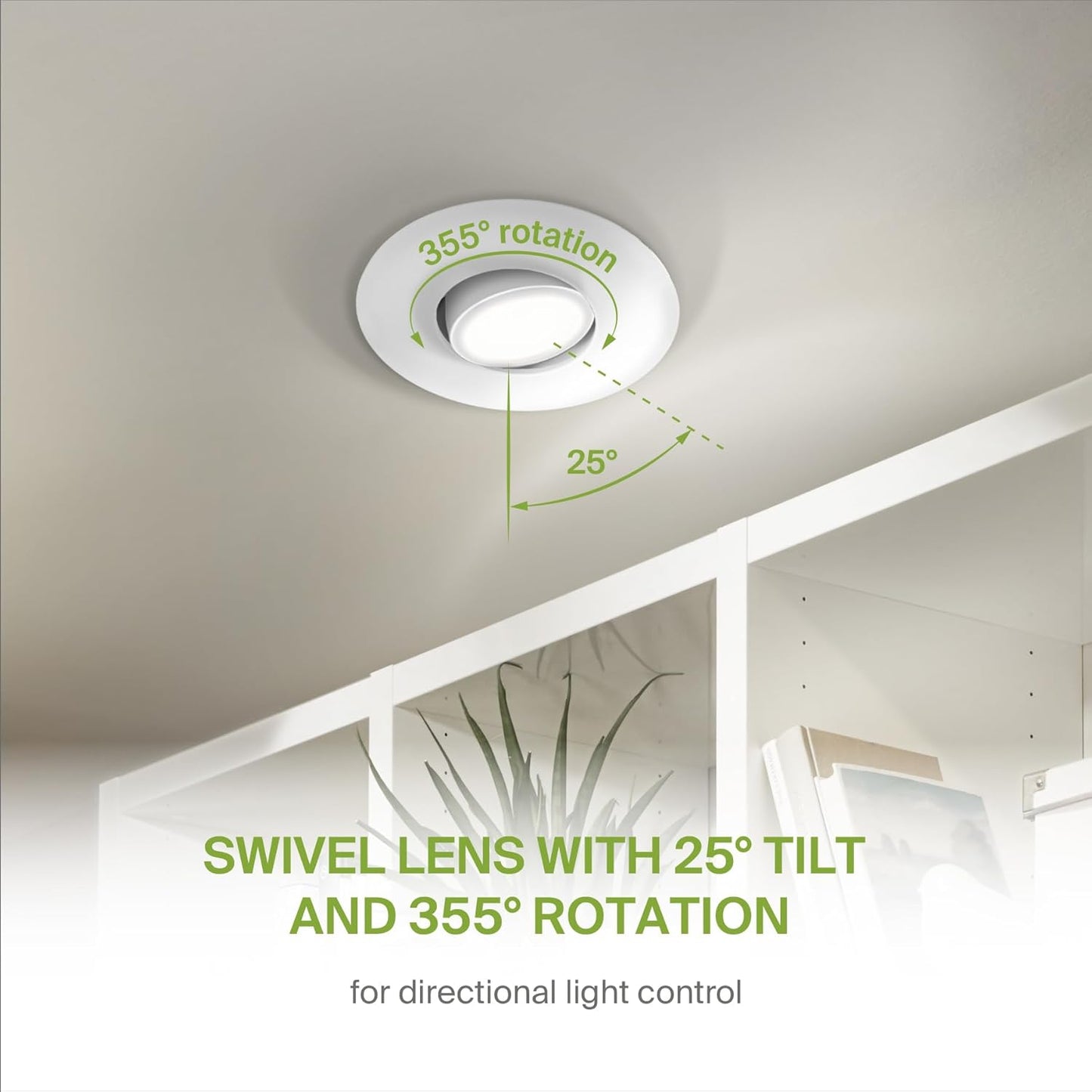 ASD Lighting LED Round Recessed Mini Panel Gimbal Airtight 3" 6W 120V Dimmable CCT Selectable 2700/3000/3500/4000/5000K White UL 6pack