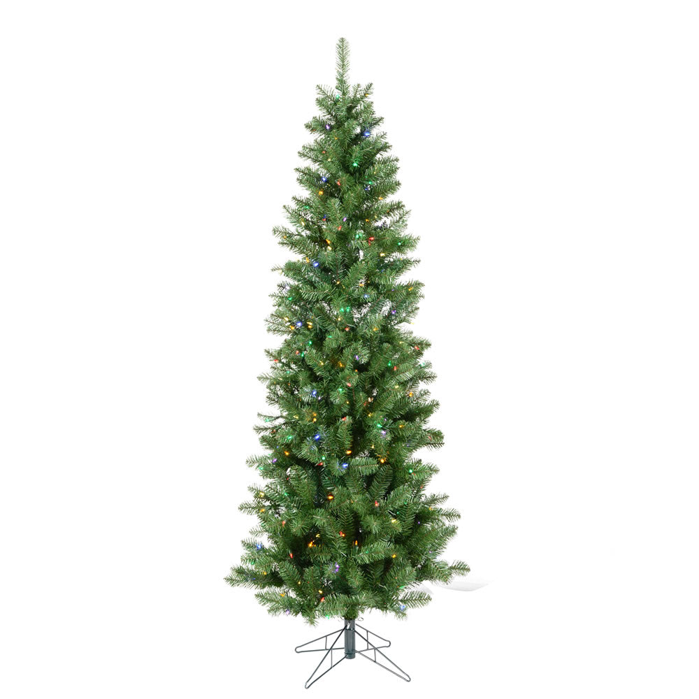 Vickerman 5.5' Salem Pencil Pine Artificial Christmas Tree Multi-Colored LED Dura-lit Lights