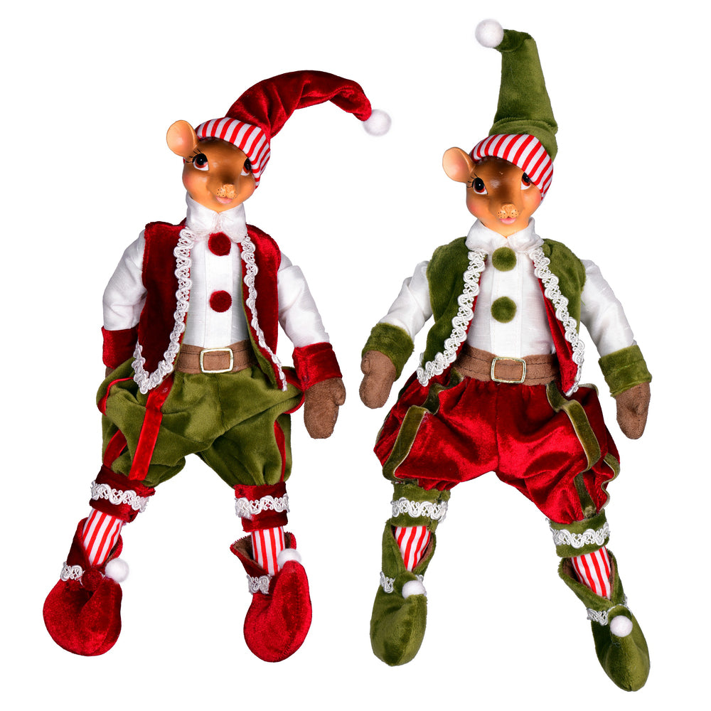 Vickerman 19" Candy Wonderland Collection Mouse Doll Pack of 2